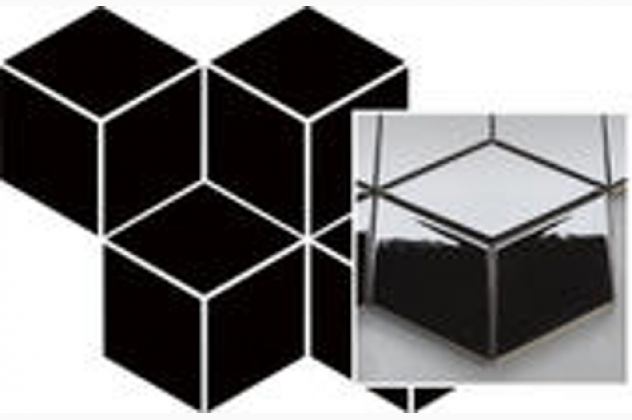 Uniwersalna Mozaika Prasowana Nero Romb Hexagon 20,4x23,8 Paradyż