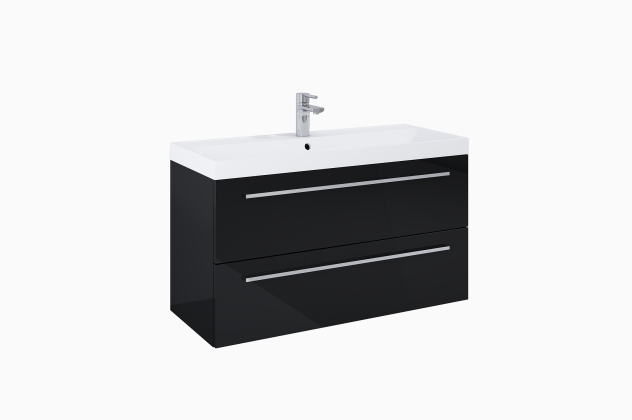 SZAFKA KWADRO PLUS 100 2S BLACK HG PDW